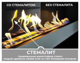 Биокамин в линейном портале Дорта со стемалитом (ZeFire)