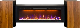 Каминокомплект Портал-тумба Style (Разборный) - Орех с черным с очагом Crystal 50 RF