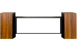 Каминокомплект Портал-тумба Style (Разборный) - Орех с черным с очагом Crystal 50 RF