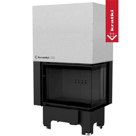 Топка Kratki PRO VNP/700/480 угловое стекло справа, гильотина (Чёрная футеровка)