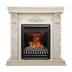 Электрокамин RealFlame Patricia WT белый дуб с золотой патиной c очагом 3D Oregan