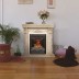 Электрокамин RealFlame Patricia WT белый дуб с золотой патиной c очагом 3D Oregan