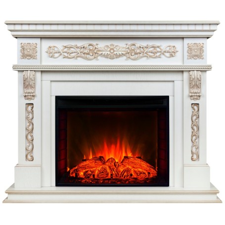Электрокамин RealFlame Estella 25,5/26 WT с очагом Evrika 25,5 LED