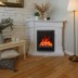Электрокамин RealFlame Andrea Corner WT фактурный белый с очагом Eugene