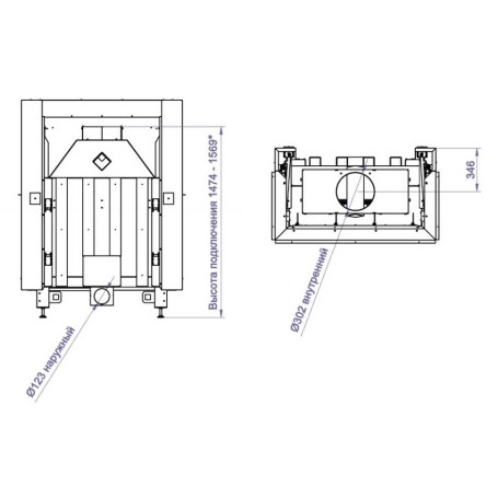 Каминная топка 3VFD 1200B (Stav)