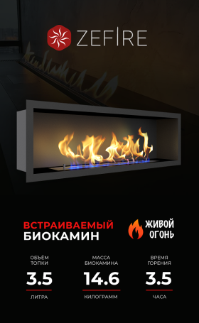 Биокамин Flagman 1000 со стемалитом (ZeFire)