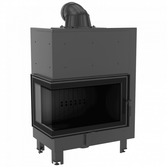 Топка Kratki PRO MBO/L/BS/SG угловое гнутое стекло слева (Чёрная  футеровка)