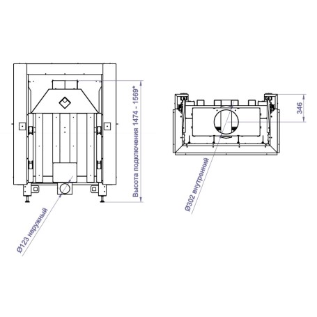 Каминная топка 3VFD 1200G (Stav)