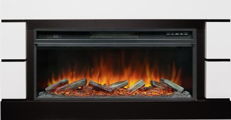 Каминокомплект Modern 42 (Разборный) - Белый с черным с очагом Vision 42 LOG LED
