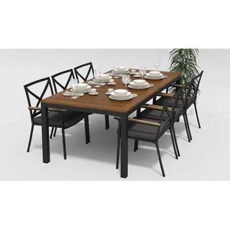 Стол обеденный Gardenini Bella карбон XL