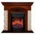 Электрокамин RealFlame Neapolis NT орех с очагом Majestic Lux Black RC