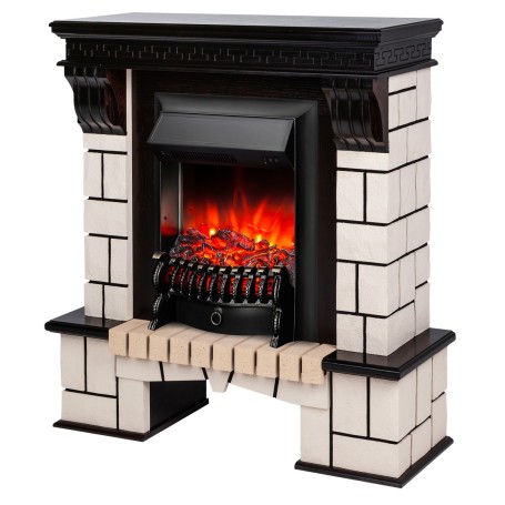 Электрокамин RealFlame Stone AO с очагом Fobos Lux Black
