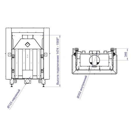 Каминная топка 3VF 1200B (Stav)