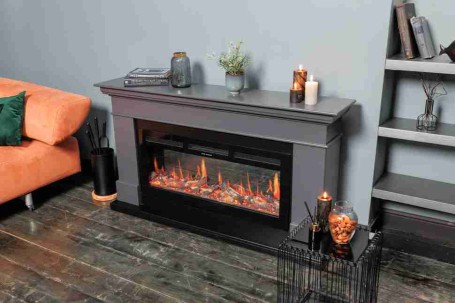 Каминокомплект California SFT (Разборный) - Серый графит с очагом Majestic FX Black