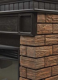 Портал для электрокамина Electrolux Bricks Wood Classic сланец темный, шпон венге