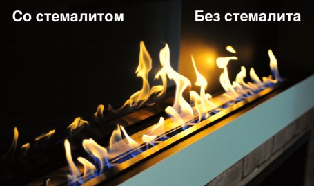 Биокамин в линейном портале Нимбус со стемалитом (ZeFire)