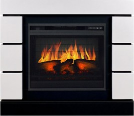 Каминокомплект Modern 23 (Разборный) - Белый с черным с очагом Vision 23 EF LED 3D FX