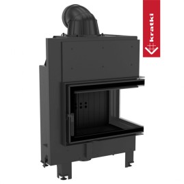 Топка Kratki PRO MBM/P/BS/SG угловое гнутое стекло справа (Чёрная футеровка)