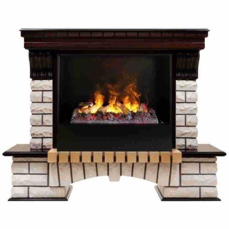Электрокамин RealFlame Country 26 AO античный дуб с очагом 3D Cassette 630