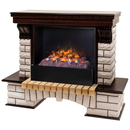 Электрокамин RealFlame Country 26 AO античный дуб с очагом 3D Cassette 630
