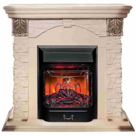 Электрокамин RealFlame Dublin Lux WT с очагом Majestic Lux Black RC