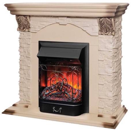 Электрокамин RealFlame Dublin Lux WT с очагом Majestic Lux Black RC