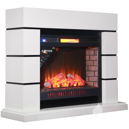 Портал для электрокамина INTER-FLAME Норд под Jupiter LED GLS Antares 31 LEDFX Quartz черный