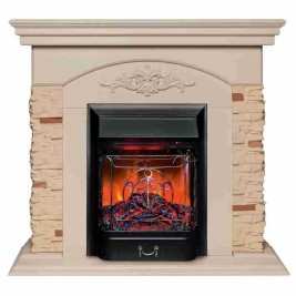 Электрокамин RealFlame Neapolis WT айвори с очагом Majestic Lux Black RC