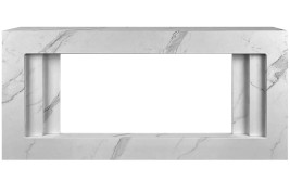 Каминокомплект Line 42 SFT White Marble (Разборный) - Белый мрамор с очагом Vision 42 LED