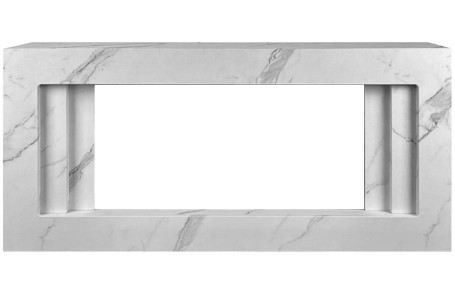 Каминокомплект Line 42 SFT White Marble (Разборный) - Белый мрамор с очагом Vision 42 LED