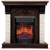 Электрокамин RealFlame Corfino NT орех с очагом Majestic Lux Black RC