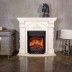 Электрокамин RealFlame Athena WT белый дуб с золотой патиной с очагом Majestic Lux Black RC
