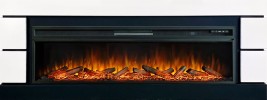 Каминокомплект Modern 60 (Разборный) - Белый с черным с очагом Vision 60 LOG LED