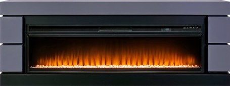 Каминокомплект Modern 60 (Разборный) - Серый графит с черным с очагом Vision 60 LED