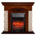 Электрокамин RealFlame Neapolis NT орех с очагом Fobos Lux Black