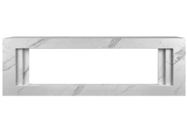 Каминокомплект Line 60 SFT White Marble (Разборный) - Белый мрамор с очагом Vision 60 LOG LED