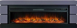 Каминокомплект Modern 60 (Разборный) - Серый графит с черным с очагом Vision 60 LOG LED