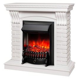Электрокамин RealFlame Jazz WT белый с очагом Fobos Lux Black