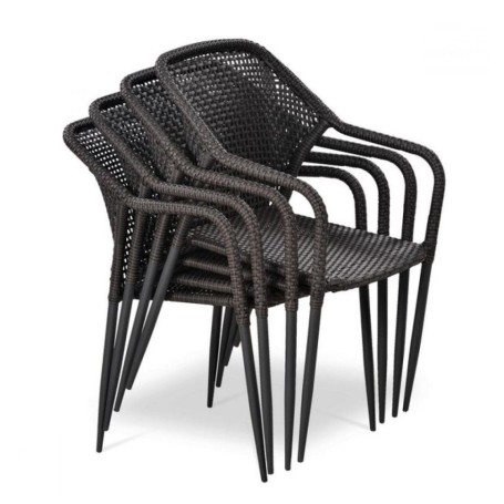 Плетеный стул из искусственного ротанга Y35-W2390 Brown
