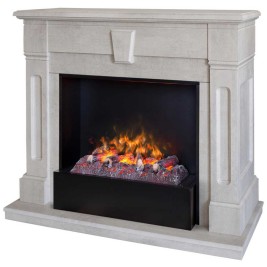 Электрокамин RealFlame Kellie 25,5/26 WT цвет белый камень с очагом 3D Cassette 630