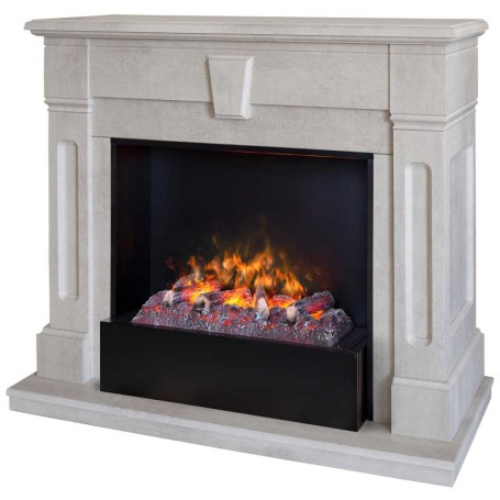 Электрокамин RealFlame Kellie 25,5/26 WT цвет белый камень с очагом 3D Cassette 630