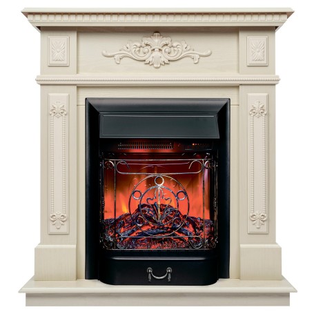 Электрокамин RealFlame Lilian WT жемчуг с очагом Majestic Lux Black RC