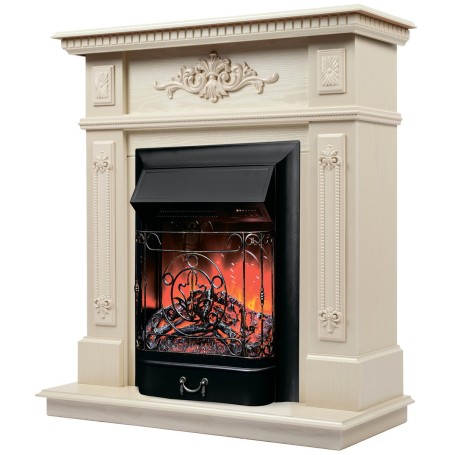 Электрокамин RealFlame Lilian WT жемчуг с очагом Majestic Lux Black RC