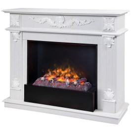 Электрокамин RealFlame Philadelphia 25,5/26 WT белое золото с очагом 3D Cassette 630