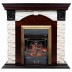 Электрокамин RealFlame Dublin Lux AO античный дуб с очагом Majestic Lux Brass