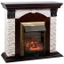 Электрокамин RealFlame Dublin Lux AO античный дуб с очагом Majestic Lux Brass