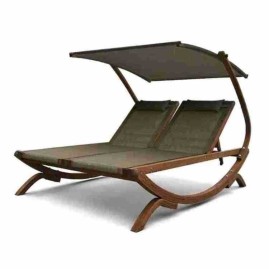 Шезлонг-лежак из сибирской лиственницы AFM-510 Olive