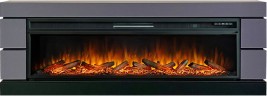 Каминокомплект Modern 60 SFT (Разборный) - Серый графит с очагом Vision 60 LOG LED