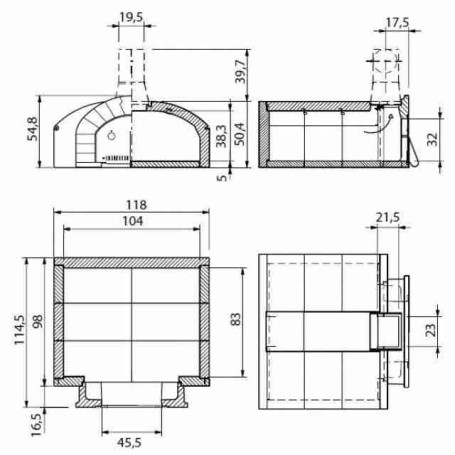 Печь для пиццы GHIOTTONE MEDIUM 2.0 (Palazzetti)