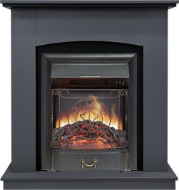 Каминокомплект Barcelona SFT (Разборный) - Серый графит с очагом Majestic FX Black